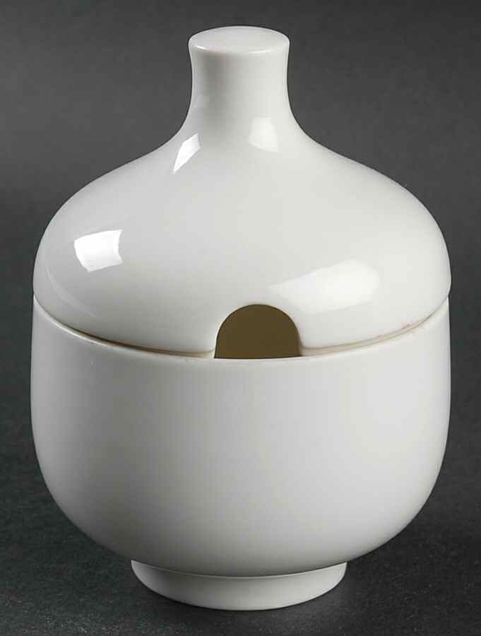 Plus White Sugar Bowl & Lid by Rosenthal - Continental-1