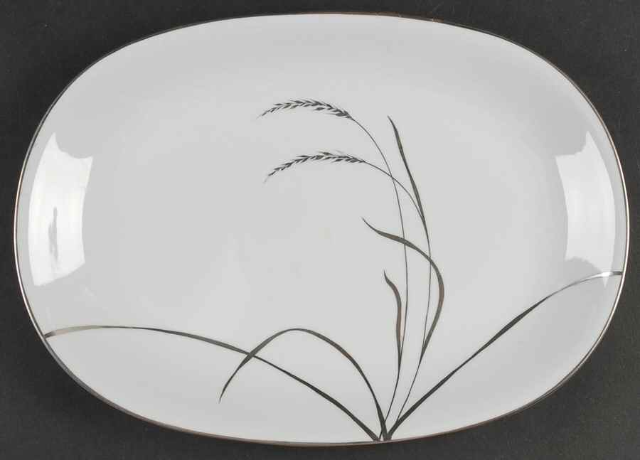 Platinum Wheat 13" Oval Serving Platter by Rosenthal - Continental-1