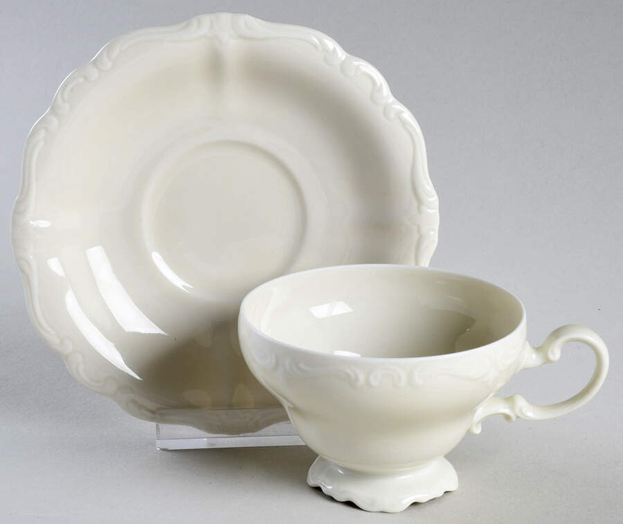 Pompadour Cream Footed Demitasse Cup & Saucer Set by Rosenthal - Continental-1
