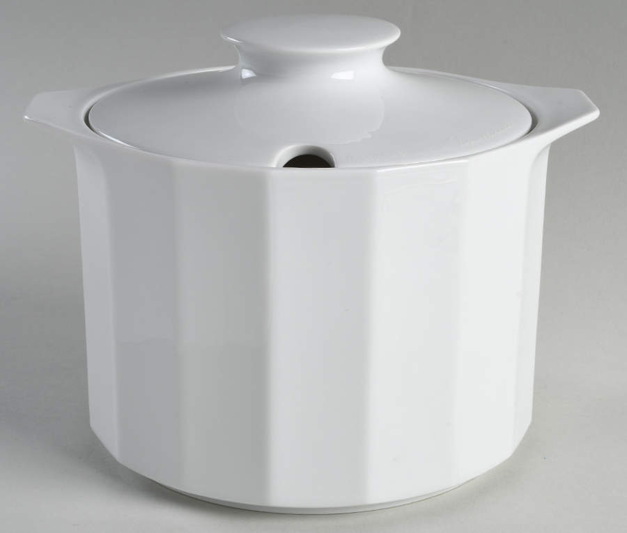 Polygon White Round Covered Vegetable by Rosenthal - Continental-1