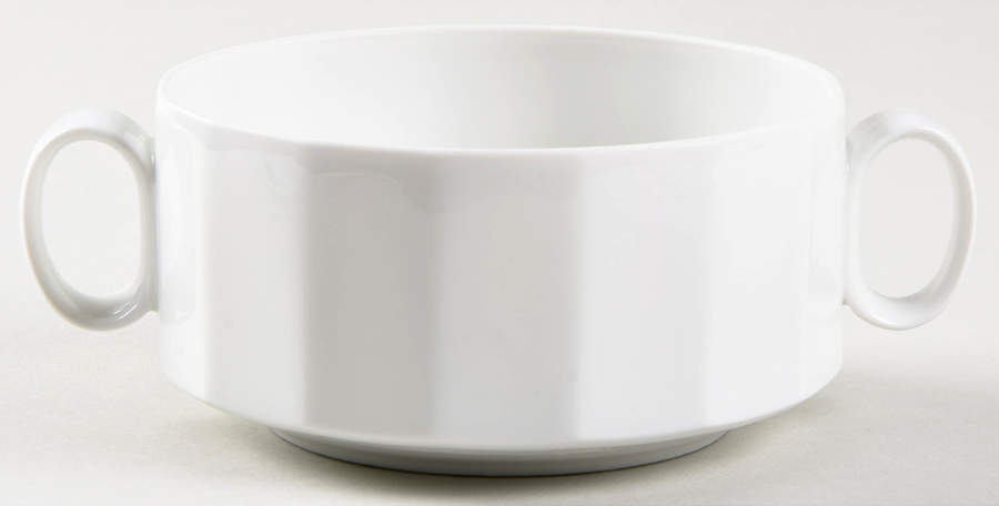 Polygon White Flat Cream Soup Bowl by Rosenthal - Continental-1