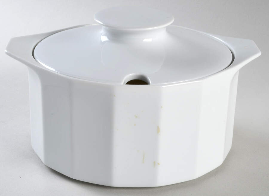 Polygon White Round Covered Vegetable by Rosenthal - Continental-1
