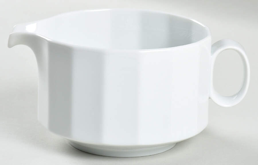Polygon White Round Gravy Boat by Rosenthal - Continental-1