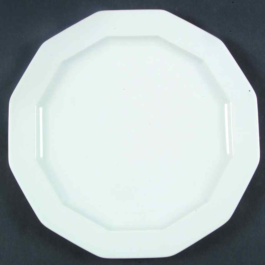 Polygon White Large Dinner Plate by Rosenthal - Continental-1