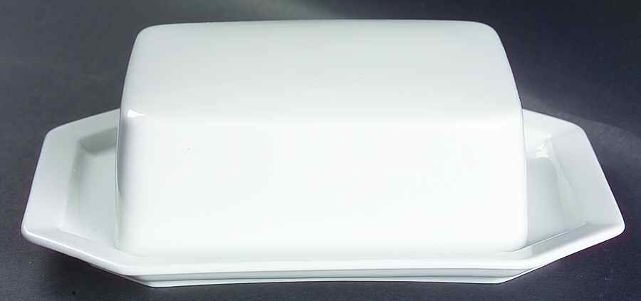 Polygon White Square Covered Butter by Rosenthal - Continental-1