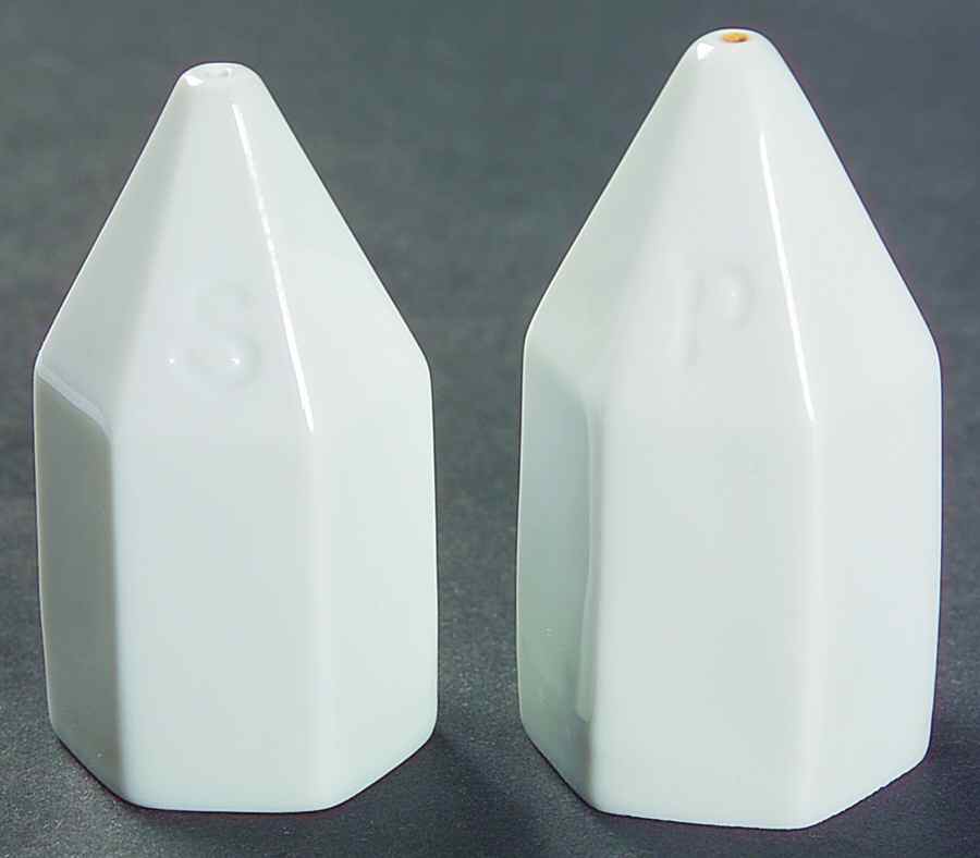 Polygon White Salt & Pepper Set by Rosenthal - Continental-1