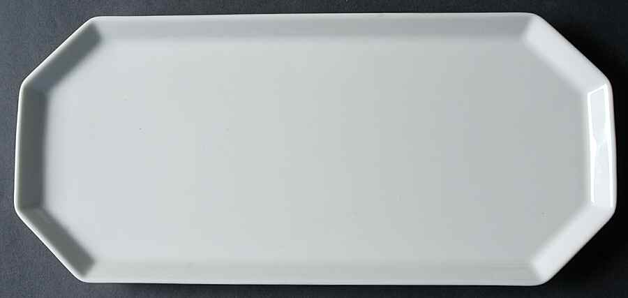 Polygon White Large Sandwich Tray by Rosenthal - Continental-1