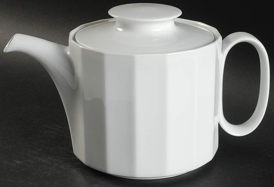 Polygon White Teapot & Lid by Rosenthal - Continental-1