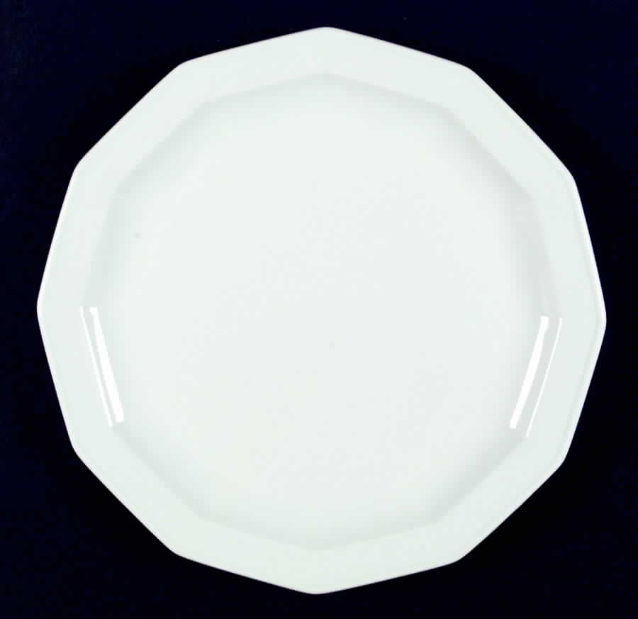 Polygon White Large Dinner Plate by Rosenthal - Continental-1