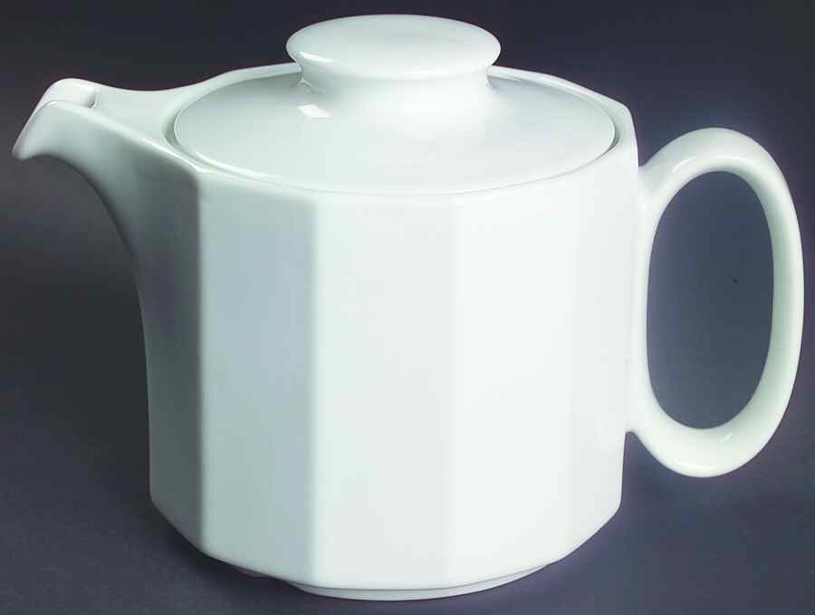 Polygon White Small Teapot & Lid by Rosenthal - Continental-1