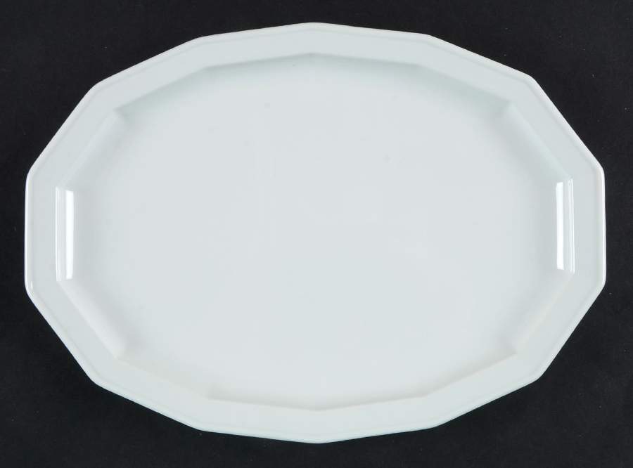 Polygon White 9" Oval Serving Platter by Rosenthal - Continental-1
