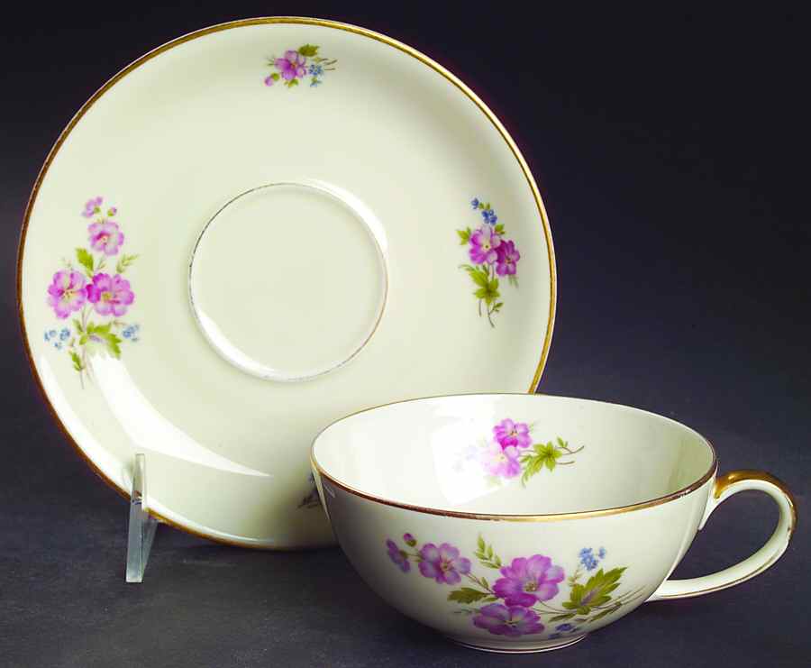 Primrose Flat Cup & Saucer Set by Rosenthal - Continental-1