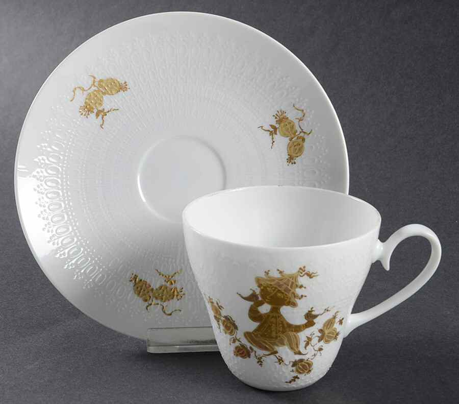 Primavera Flat Cup & Saucer Set by Rosenthal - Continental-1