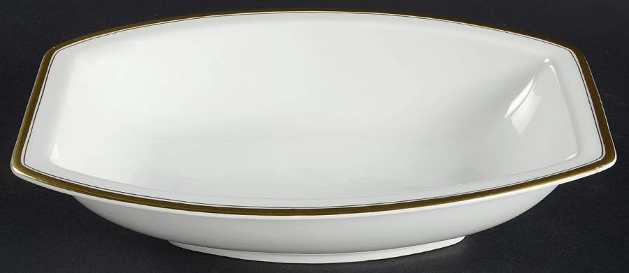 Princess Gold (White Body) 10" Oval Vegetable Bowl by Rosenthal - Continental-1