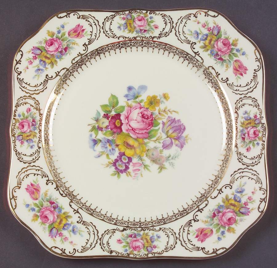Queen's Bouquet Square Luncheon Plate by Rosenthal - Continental-1