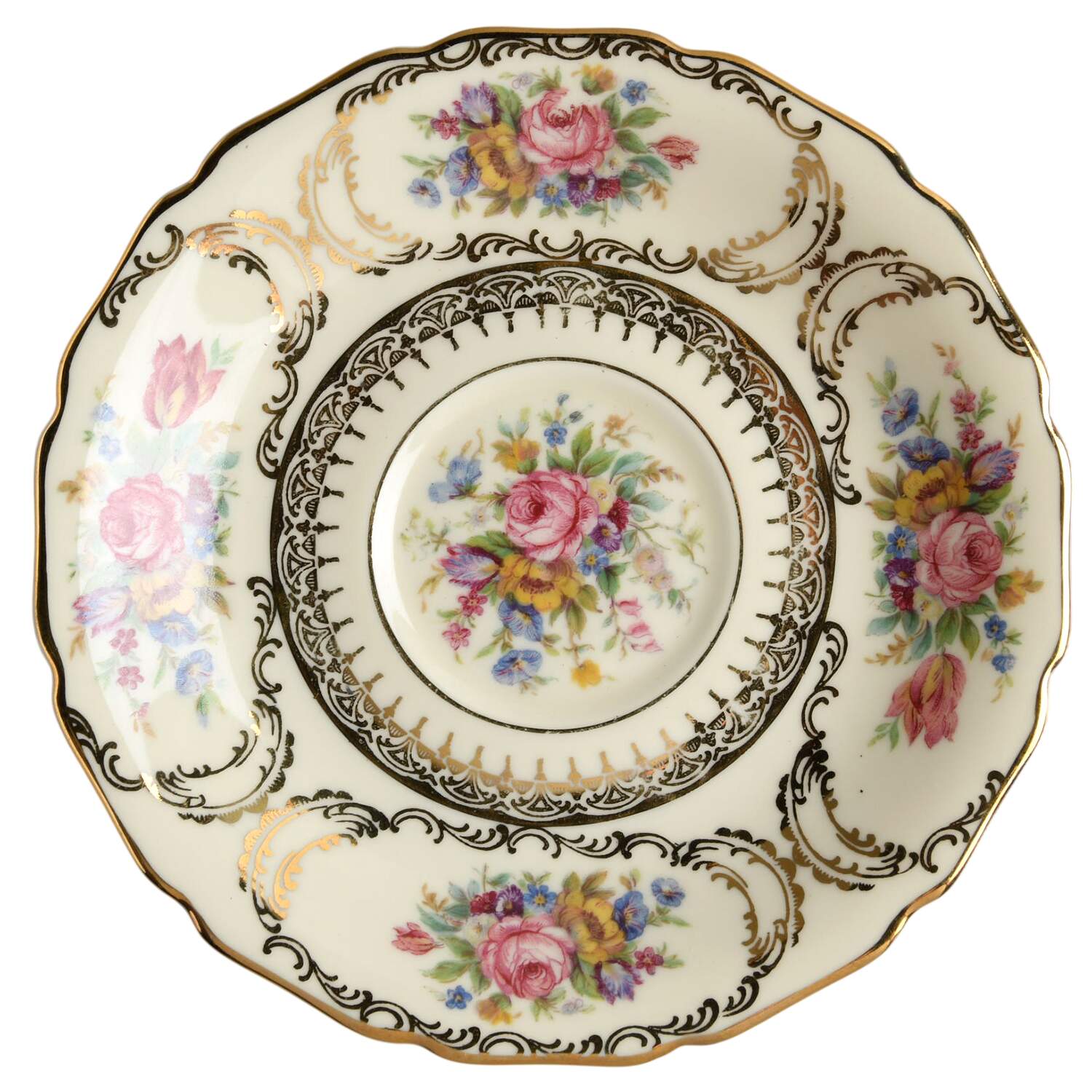 Queen's Bouquet Saucer for Demitasse Cup by Rosenthal - Continental-1