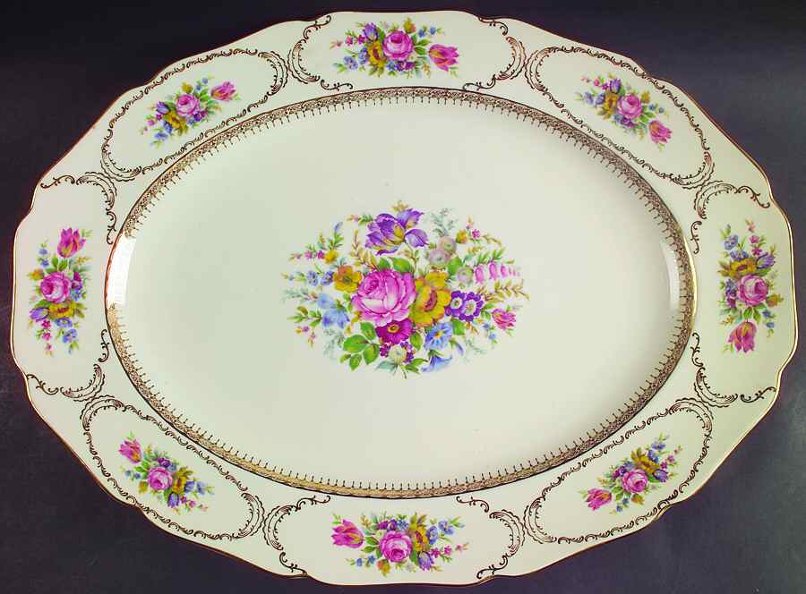 Queen's Bouquet 17" Oval Serving Platter by Rosenthal - Continental-1