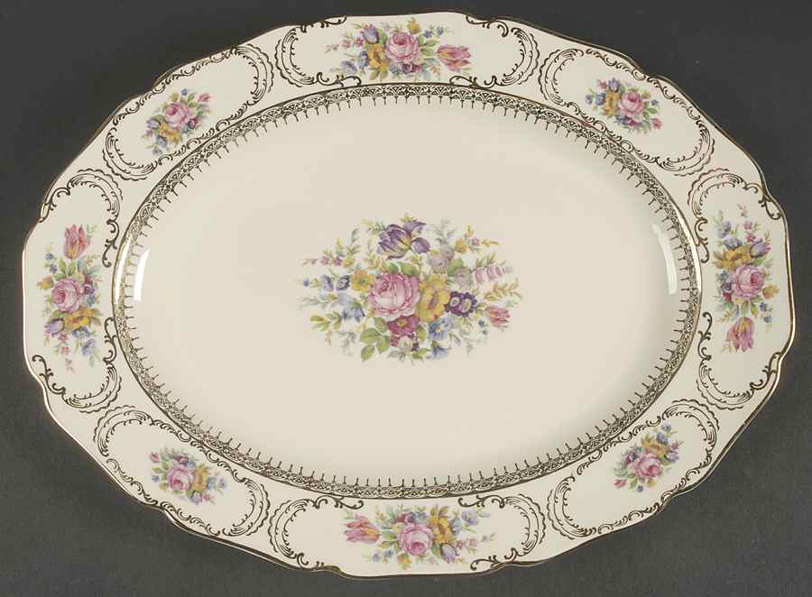 Queen's Bouquet 12" Oval Serving Platter by Rosenthal - Continental-1