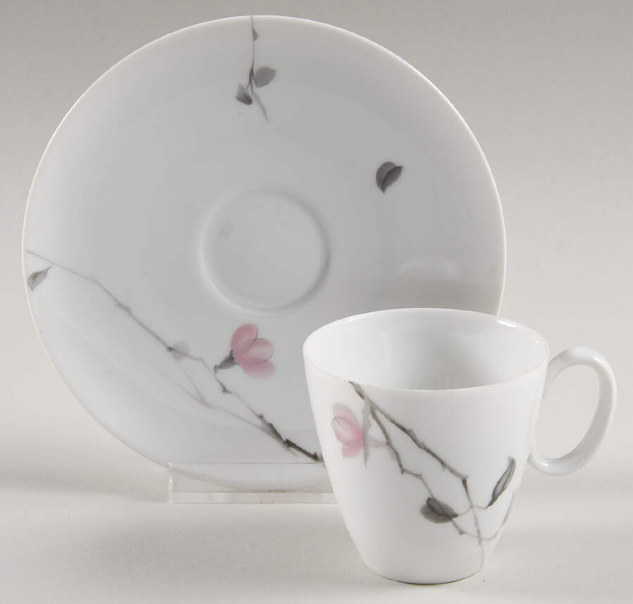 Quince (Rhythm Shape) Flat Demitasse Cup & Saucer Set by Rosenthal - Continental-1