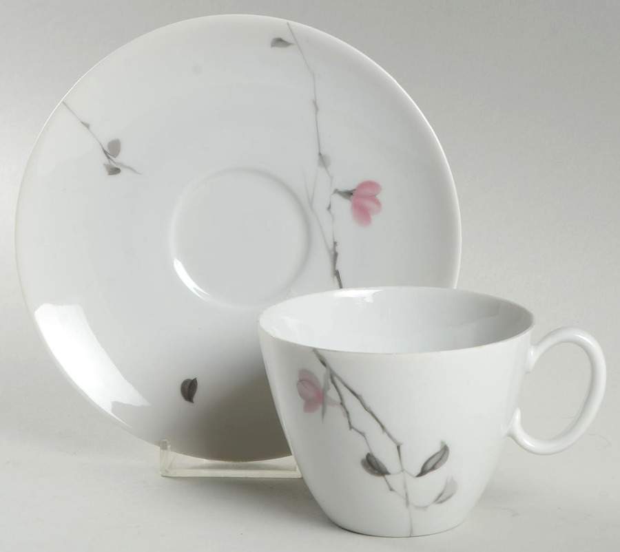 Quince (Rhythm Shape) Flat Cup & Saucer Set by Rosenthal - Continental-1