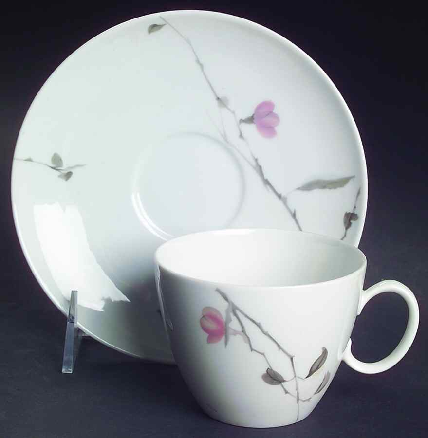 Quince (Rhythm Shape) Flat Cup & Saucer Set by Rosenthal - Continental-1
