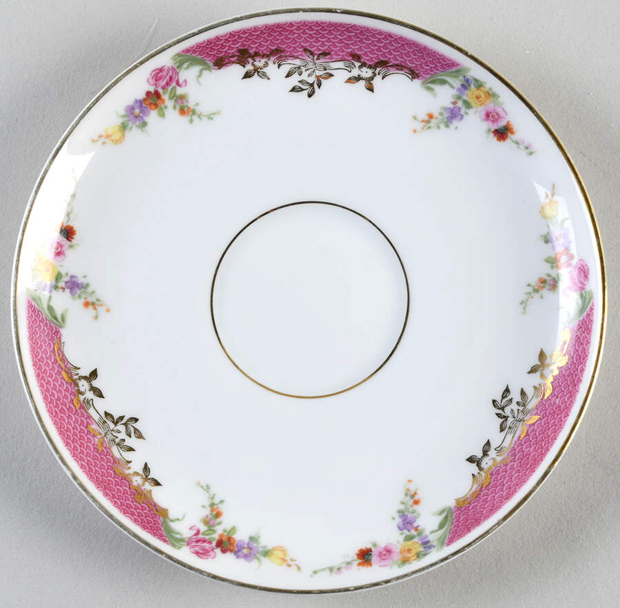 Queen's Rose (No Inner Gold Band) Saucer for Bouillon Cup by Rosenthal - Continental-1
