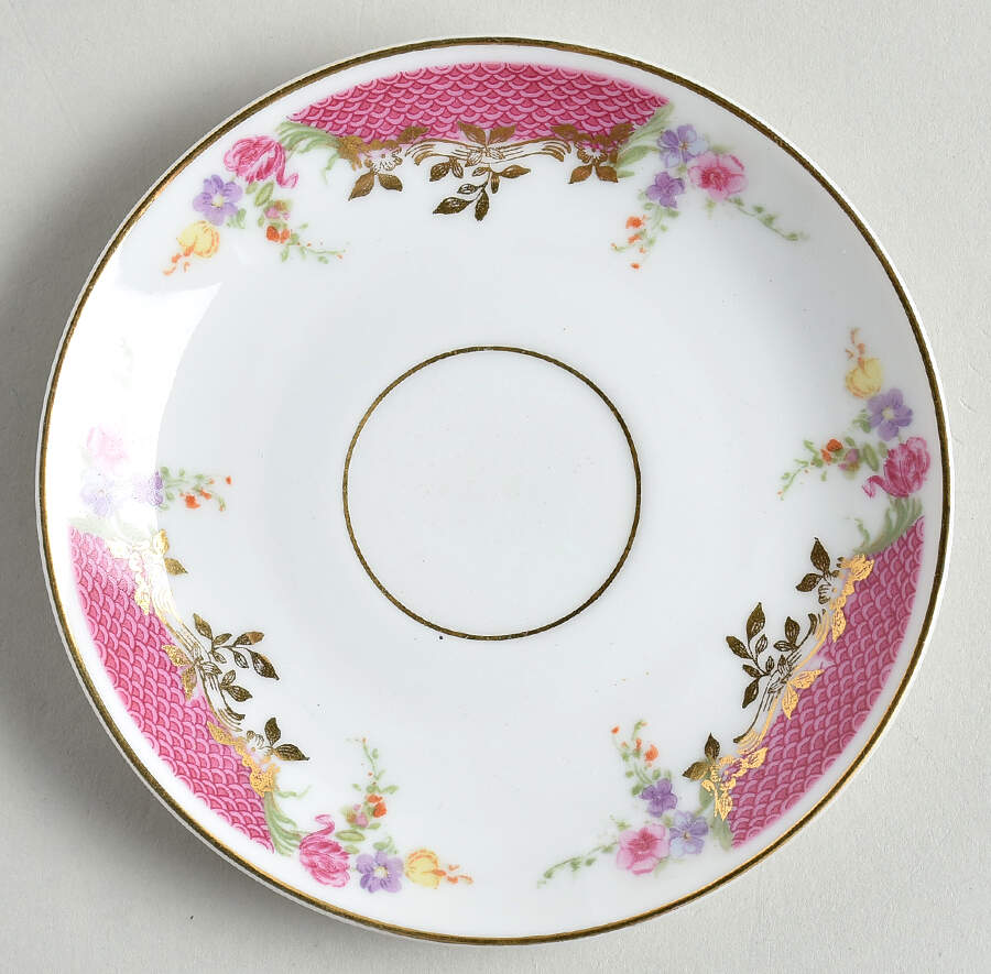 Queen's Rose (No Inner Gold Band) Saucer for Demitasse Cup by Rosenthal - Continental-1