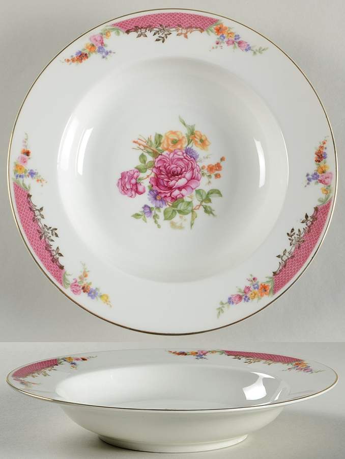Queen's Rose (No Inner Gold Band) Rim Soup Bowl by Rosenthal - Continental-1