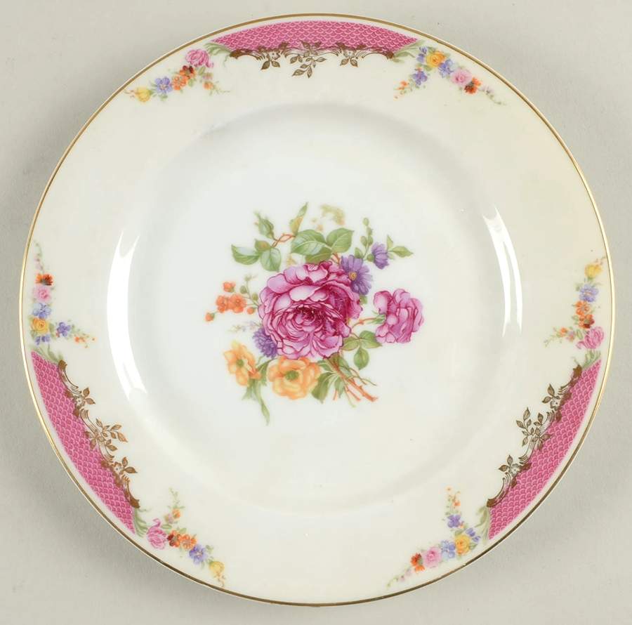 Queen's Rose (No Inner Gold Band) Salad Plate by Rosenthal - Continental-1
