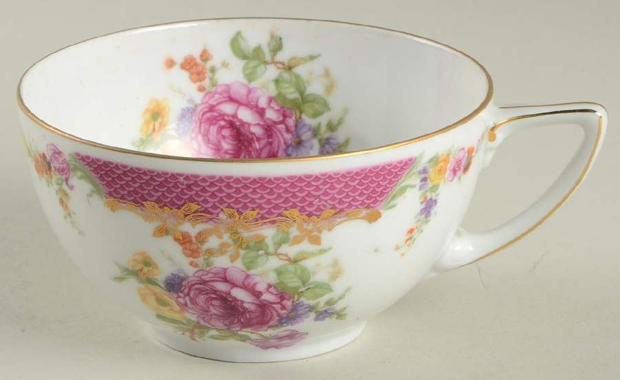 Queen's Rose (No Inner Gold Band) Flat Cup by Rosenthal - Continental-1