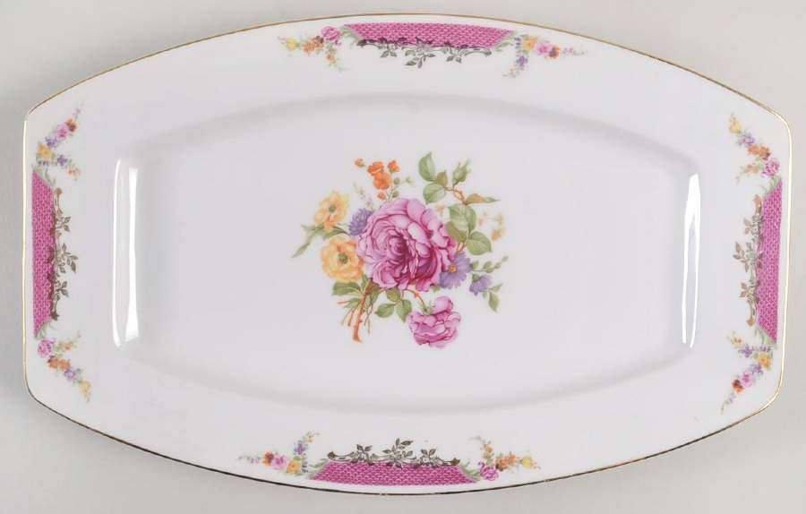 Queen's Rose (No Inner Gold Band) 12" Oval Serving Platter by Rosenthal - Continental-1