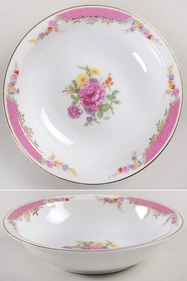 Queen's Rose (No Inner Gold Band) Rim Cereal Bowl by Rosenthal - Continental-1