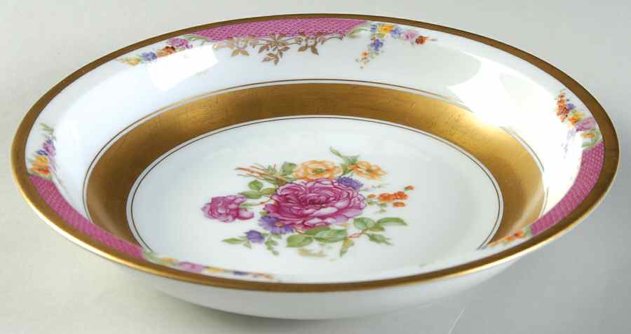 Queen's Rose (Wide Gold Inner Band) Rim Soup Bowl by Rosenthal - Continental-1