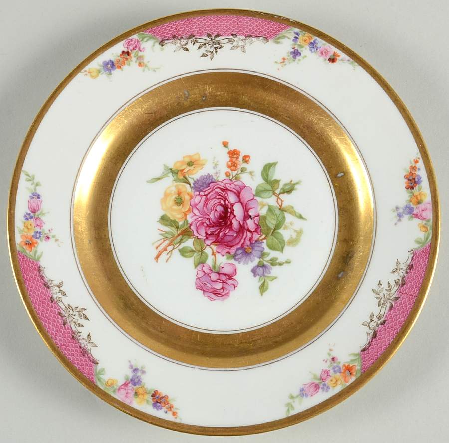 Queen's Rose (Wide Gold Inner Band) Salad Plate by Rosenthal - Continental-1