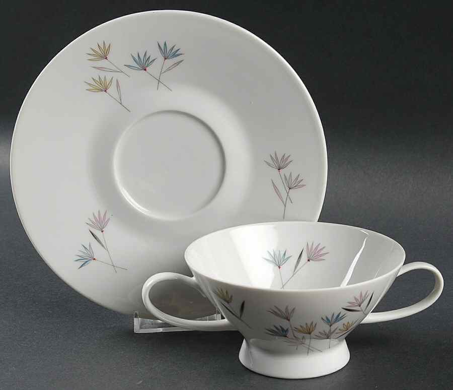 3722 Footed Cream Soup Bowl & Saucer Set by Rosenthal - Continental-1