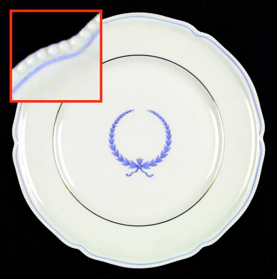 R104 (Blue Wreath, Ivory) Dinner Plate by Rosenthal - Continental-1