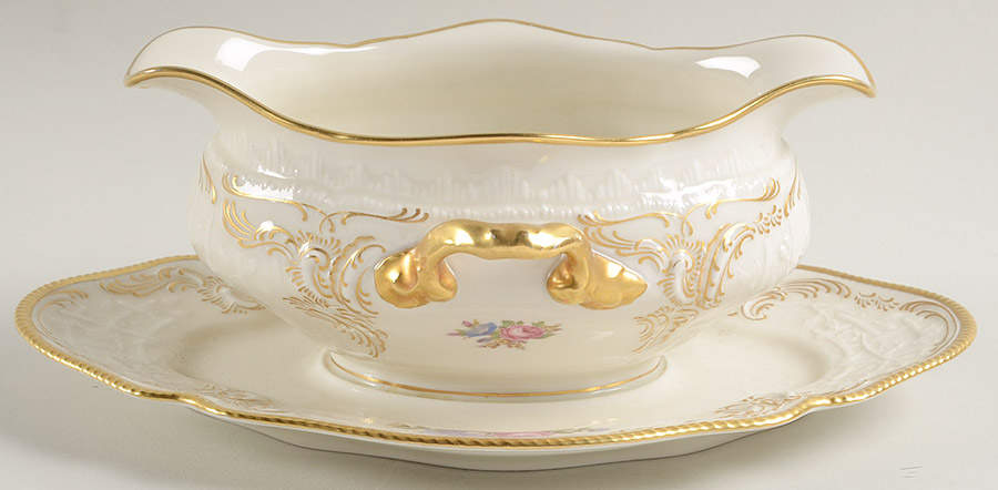 R112 Gravy Boat with Attached Underplate by Rosenthal - Continental-1