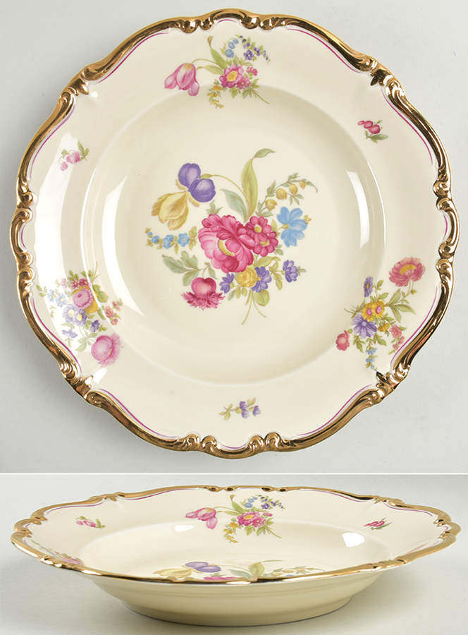R14 (Pompadour Shape) Large Rim Soup Bowl by Rosenthal - Continental-1