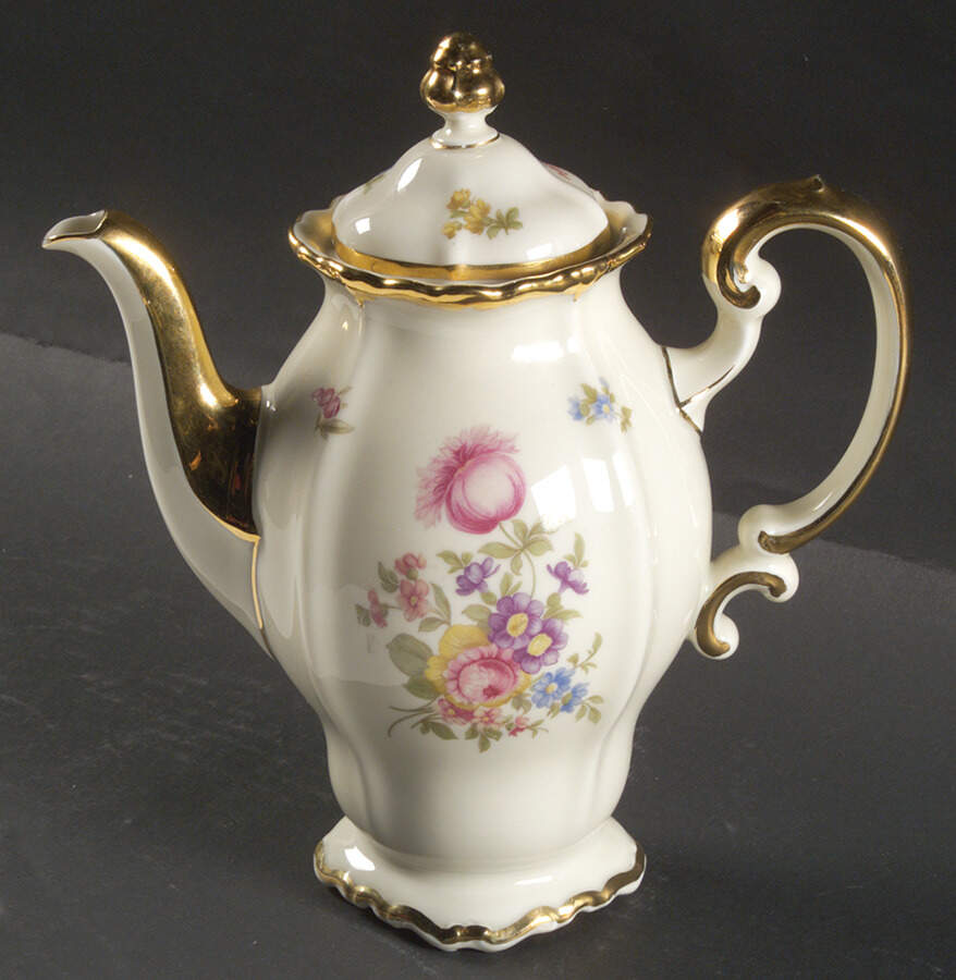 R14 (Pompadour Shape) Small Coffee Pot & Lid by Rosenthal - Continental-1