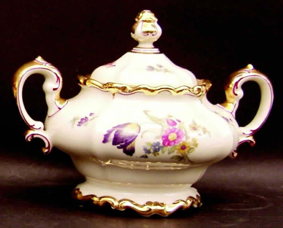 R14 (Pompadour Shape) Sugar Bowl & Lid by Rosenthal - Continental-1