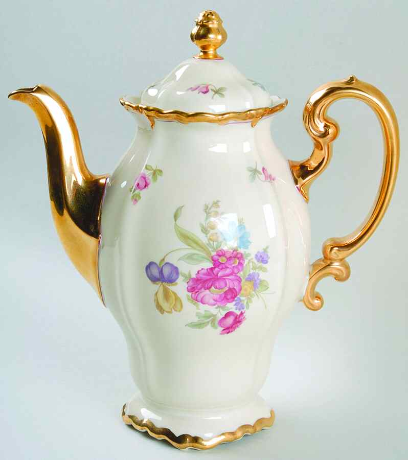 R14 (Pompadour Shape) Small Coffee Pot & Lid by Rosenthal - Continental-1