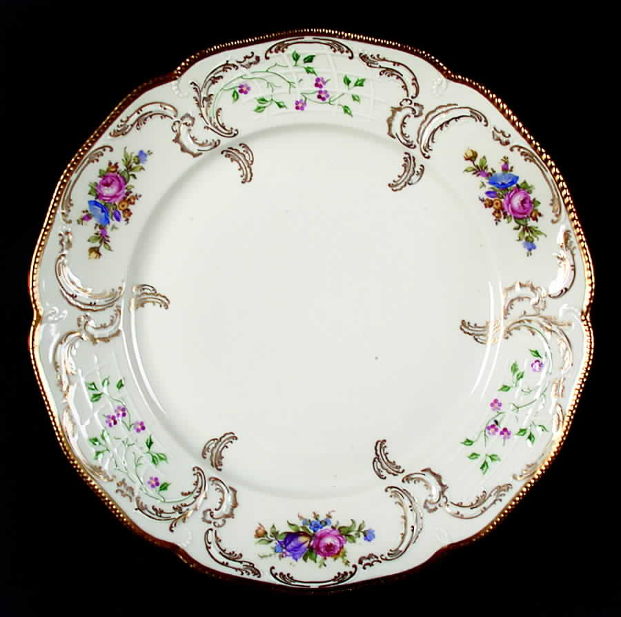 3417 (Gold Scrolls & Trim) Dinner Plate by Rosenthal - Continental-1