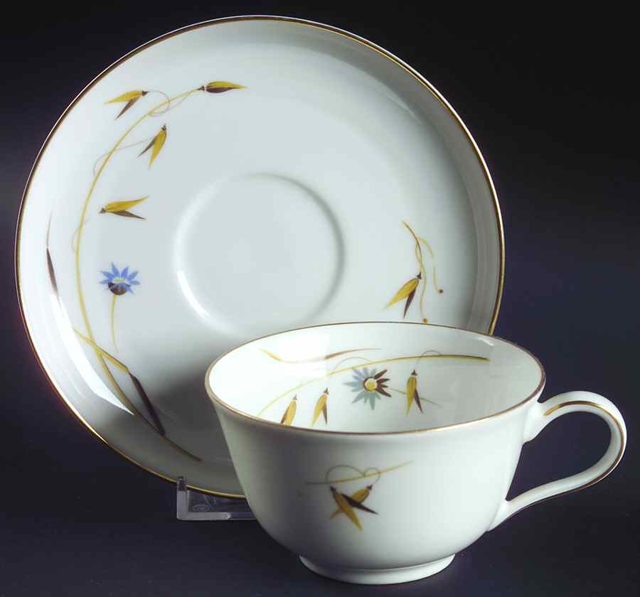 3635 (White, Winifred) Footed Cup & Saucer Set by Rosenthal - Continental-1