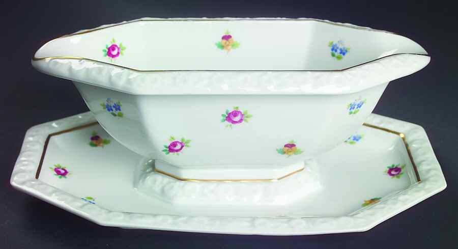 R233 Gravy Boat with Attached Underplate by Rosenthal - Continental-1