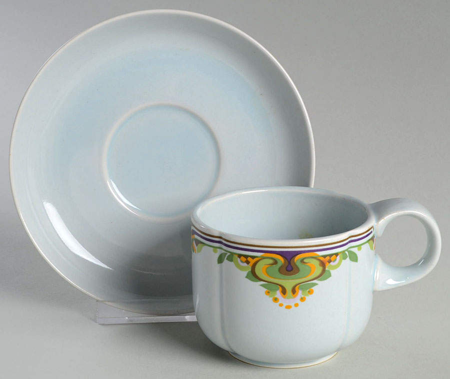 R243 Flat Cup & Saucer Set by Rosenthal - Continental-1