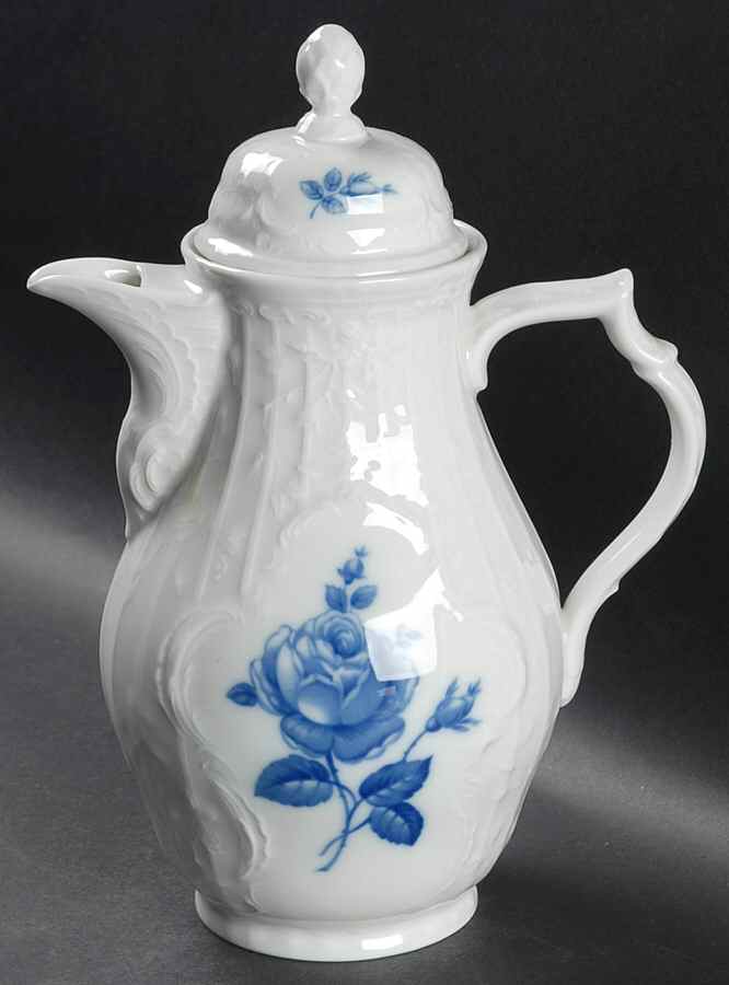 Sansoucci Blue Rose Coffee Pot & Lid by Rosenthal - Continental-1