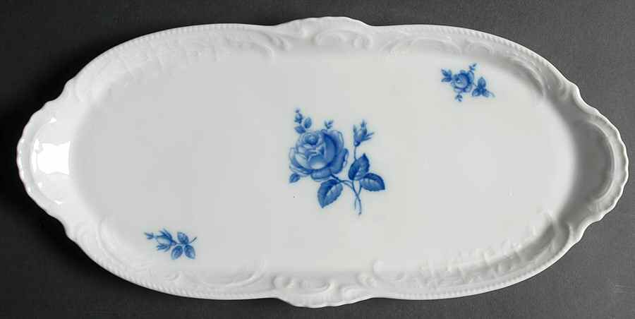 Sansoucci Blue Rose Large Sandwich Tray by Rosenthal - Continental-1