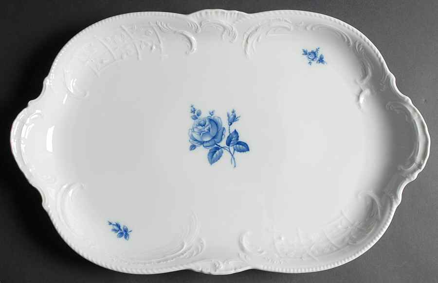 Sansoucci Blue Rose 19" Oval Serving Platter by Rosenthal - Continental-1