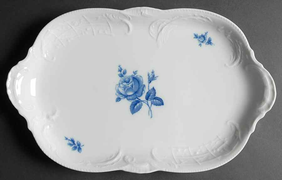 Sansoucci Blue Rose 15" Oval Serving Platter by Rosenthal - Continental-1