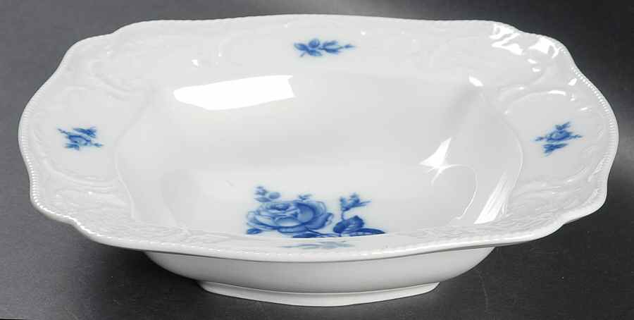 Sansoucci Blue Rose 9" Square Vegetable Bowl by Rosenthal - Continental-1